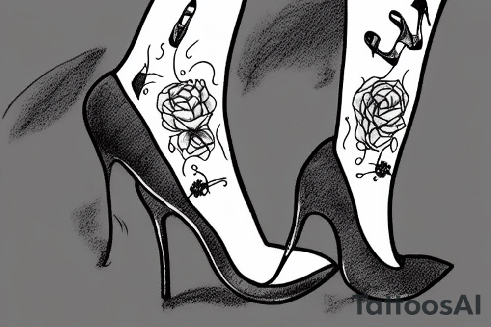 gay men wearing heels go to tea dance tattoo idea