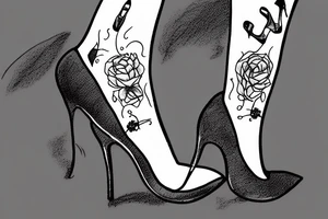 gay men wearing heels go to tea dance tattoo idea