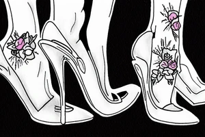 gay men wearing heels go to tea dance tattoo idea