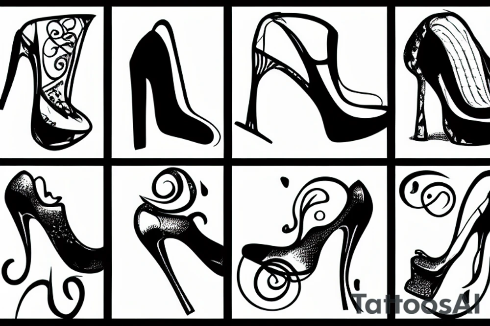 gay men wearing heels go to tea dance tattoo idea