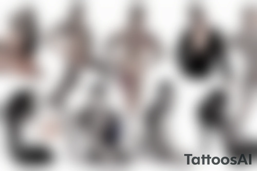 group of gay men wearing heels for a big party tattoo idea