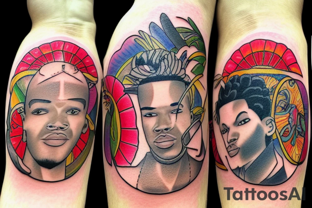 gay couple in love on vacation tattoo idea