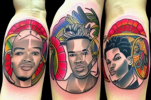 gay couple in love on vacation tattoo idea