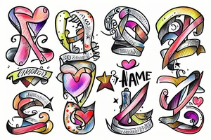 gay couple in love on vacation tattoo idea