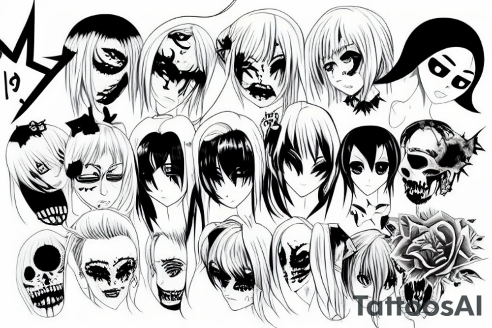 dead, eyes, anime tattoo idea
