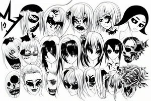 dead, eyes, anime tattoo idea