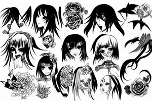 dead, eyes, anime tattoo idea