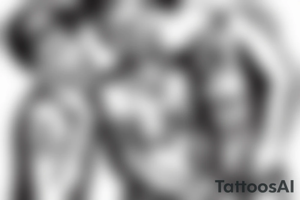 gay couple in love on vacation tattoo idea