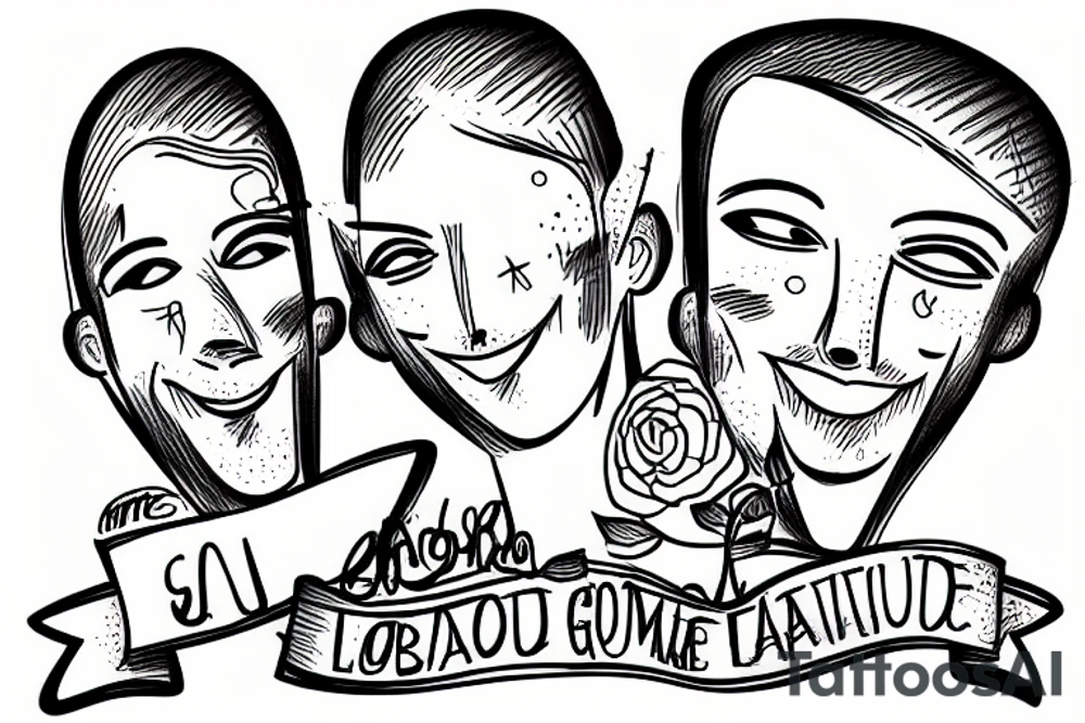 gay couple in love on vacation tattoo idea