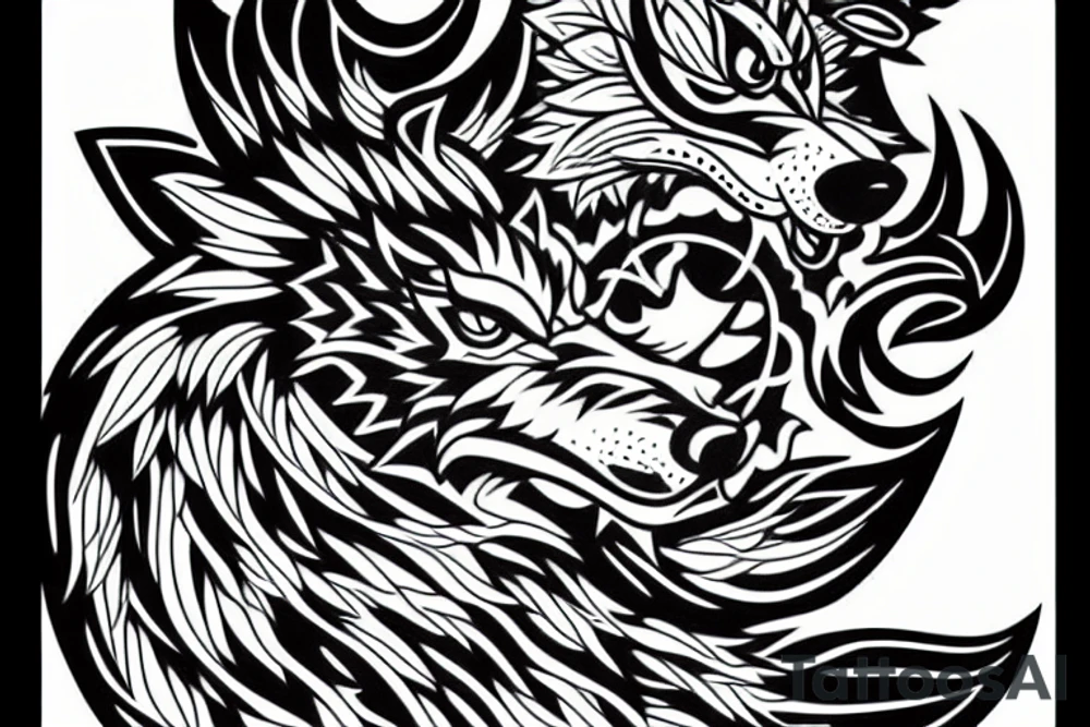 Wolf tattoo idea