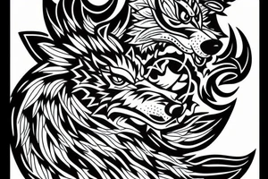 Wolf tattoo idea