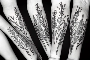 Carrots growing living soil tattoo idea