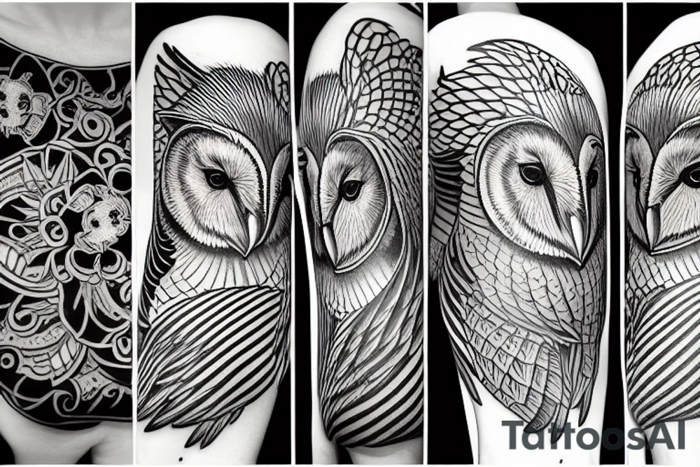 Barn owl tattoo idea
