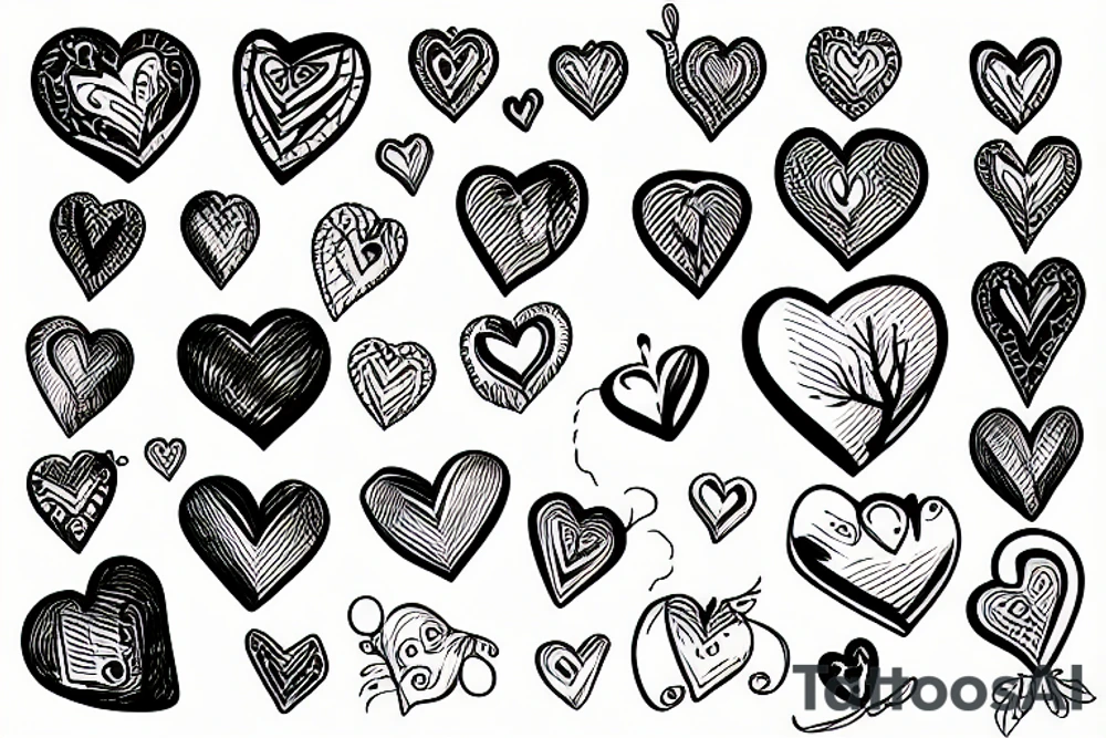 arm holding a heart tattoo idea