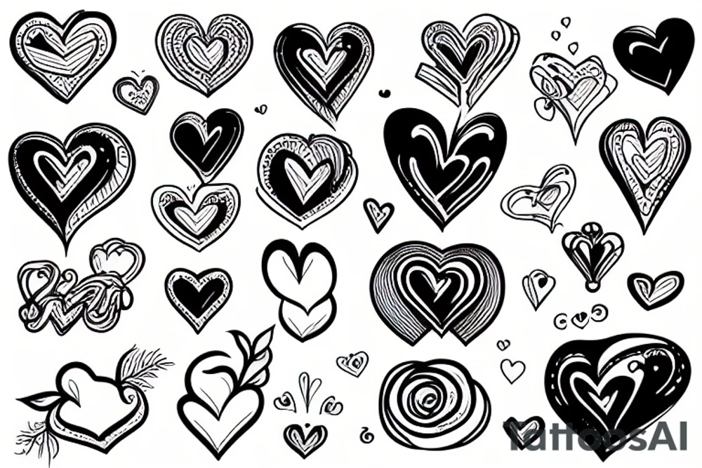 arm holding a heart tattoo idea