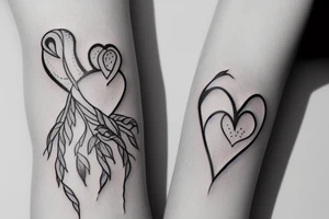 arm and hand holding a bleeding heart tattoo idea
