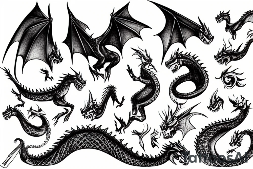 kayne west riding a dragon tattoo idea