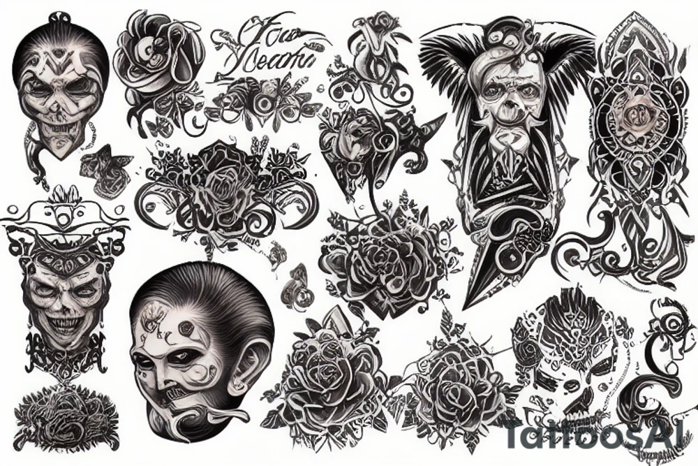 Leo designer tattoo idea