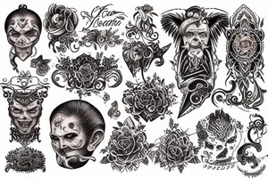Leo designer tattoo idea