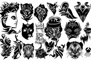 Leo designer tattoo idea