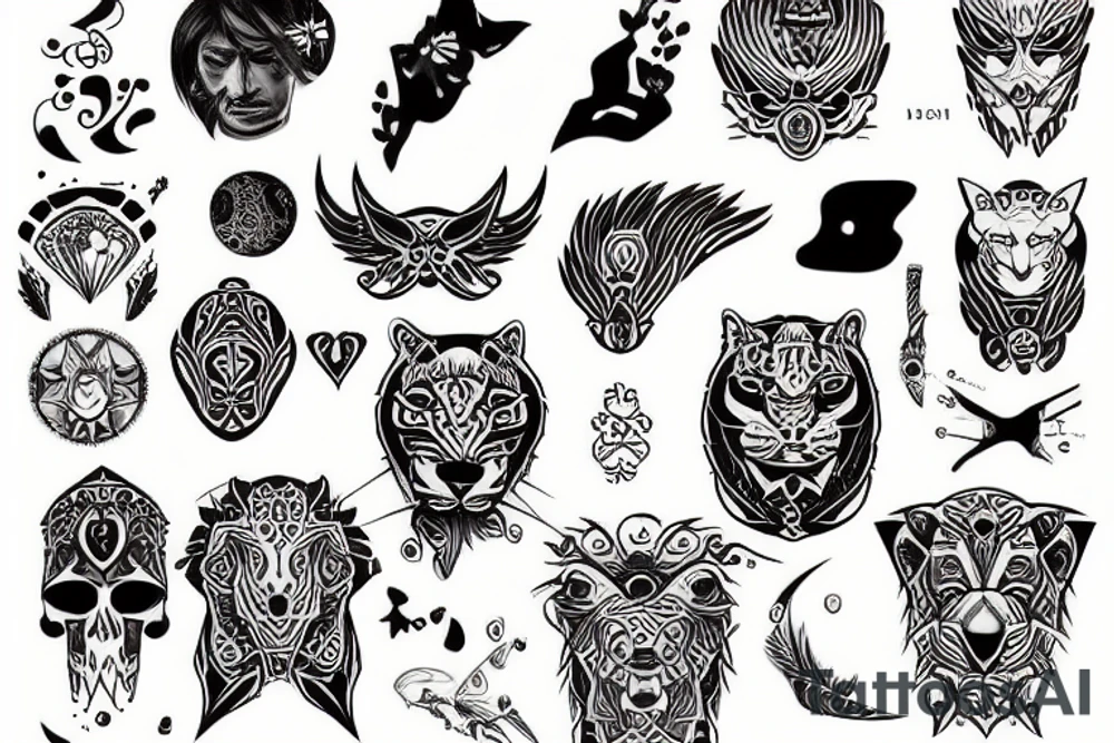 Leo designer tattoo idea