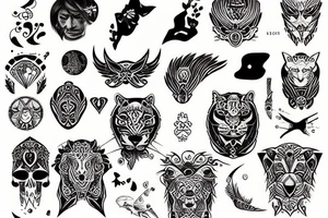 Leo designer tattoo idea