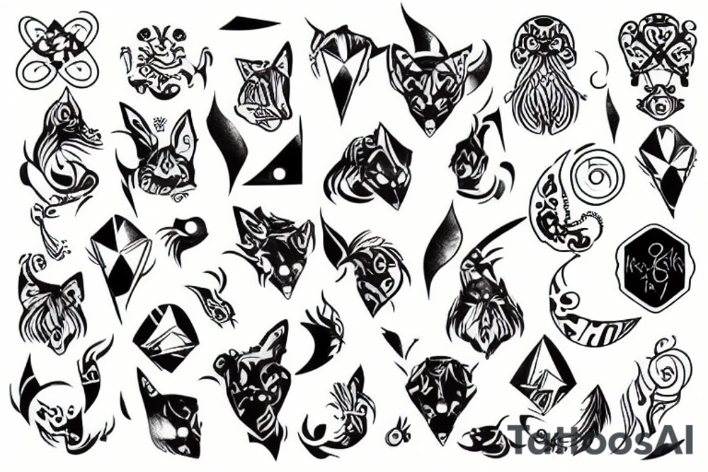 Leo designer tattoo idea