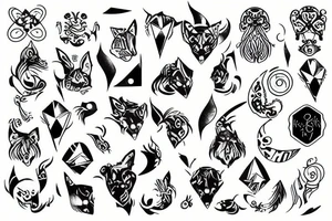 Leo designer tattoo idea