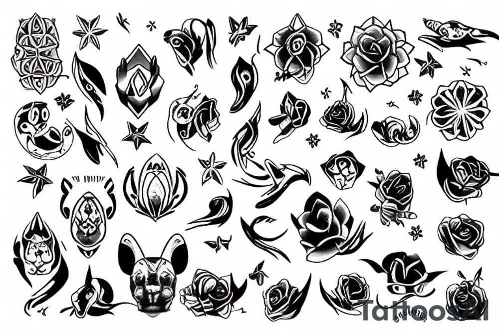 Leo designer tattoo idea