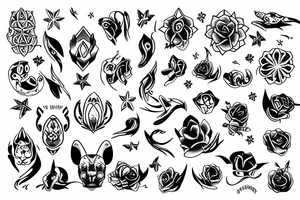 Leo designer tattoo idea