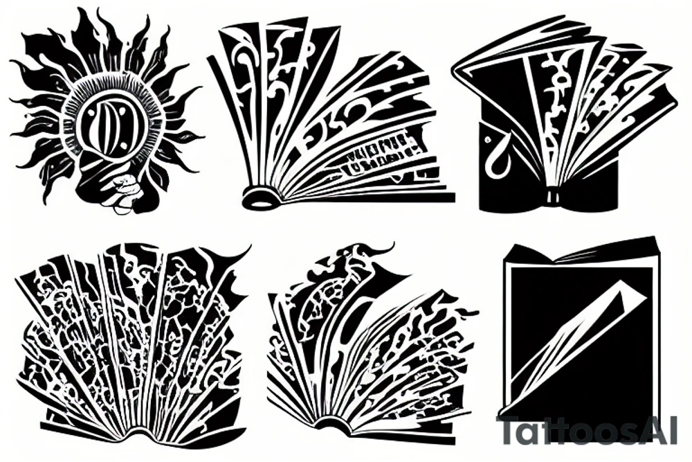 an open book tattoo idea