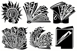 an open book tattoo idea