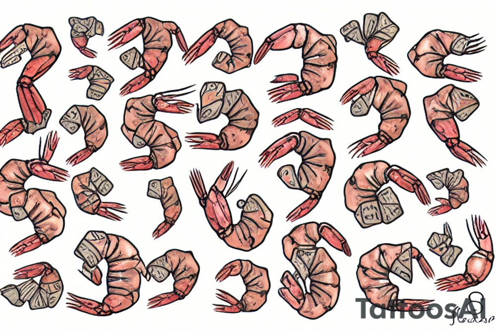shrimp tattoo idea