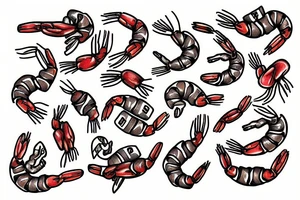 shrimp tattoo idea