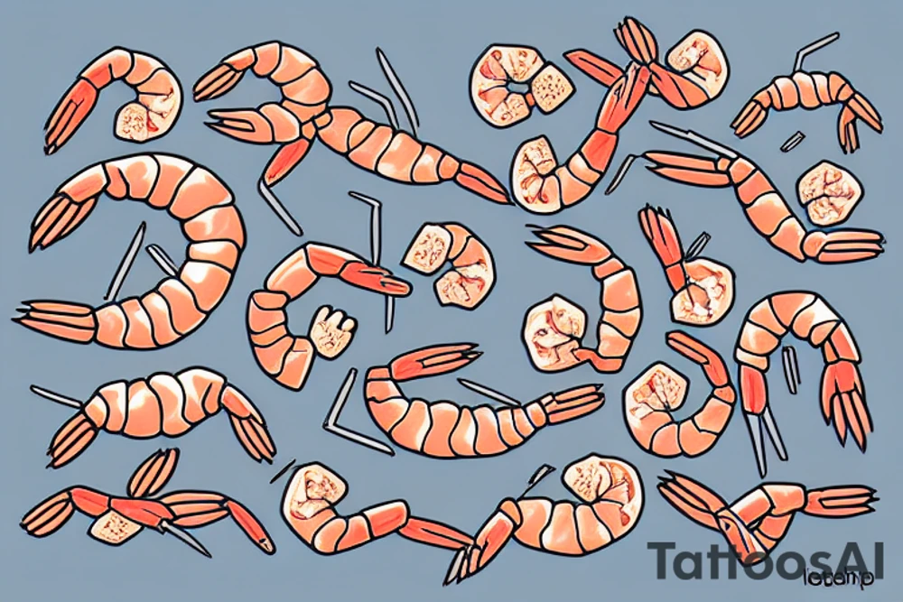 shrimp tattoo idea
