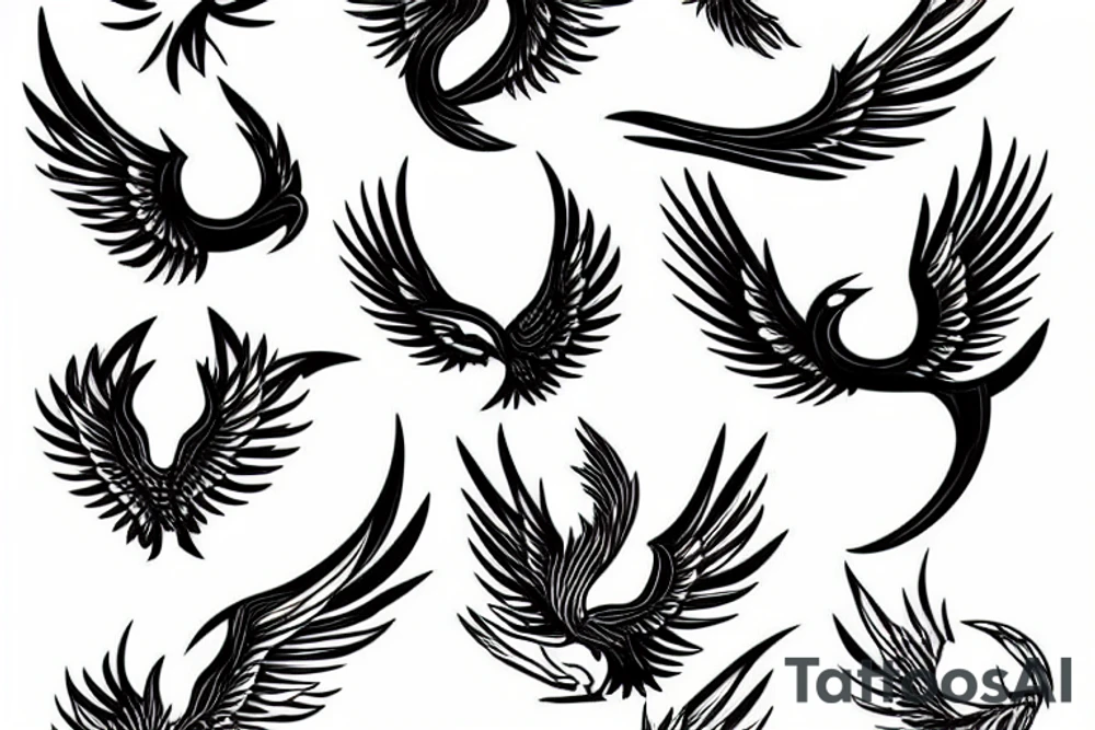 phoenix minimalist tattoo idea