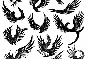 phoenix minimalist tattoo idea