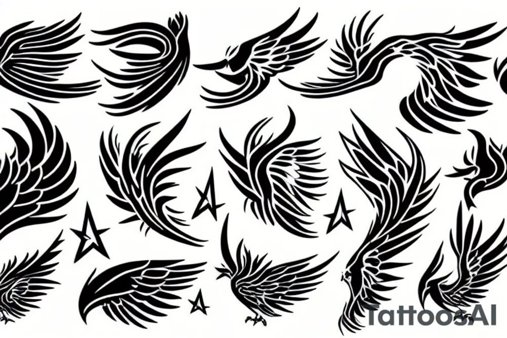 phoenix minimalist tattoo idea