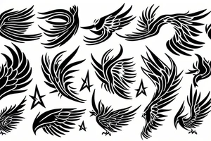 phoenix minimalist tattoo idea