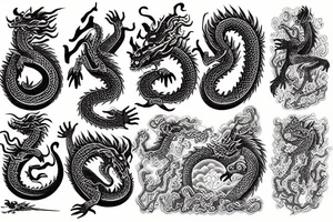 a dragon wrapped around a buddha tattoo idea