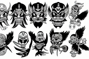 tengu mask tattoo idea