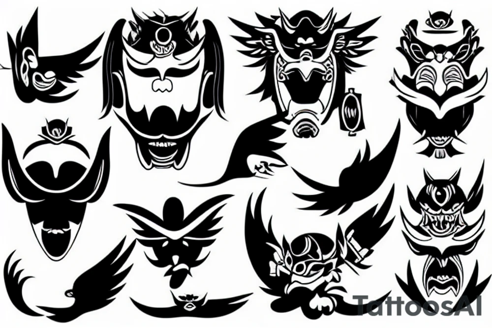 tengu mask tattoo idea