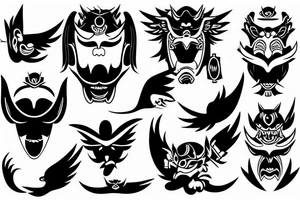 tengu mask tattoo idea