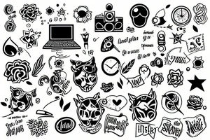 a simple laptop tattoo idea