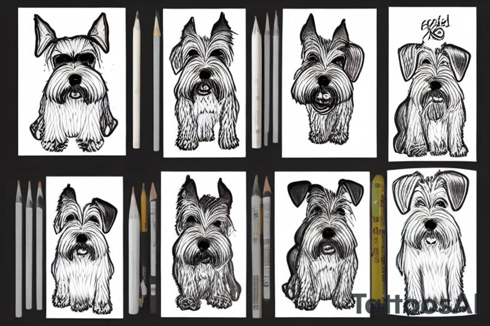 schnauzer tattoo idea