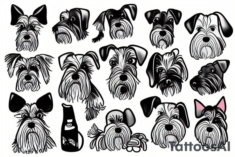 schnauzer tattoo idea