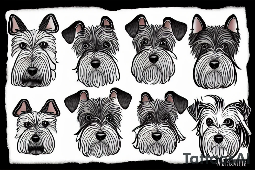 schnauzer tattoo idea