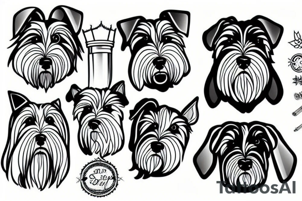 schnauzer tattoo idea
