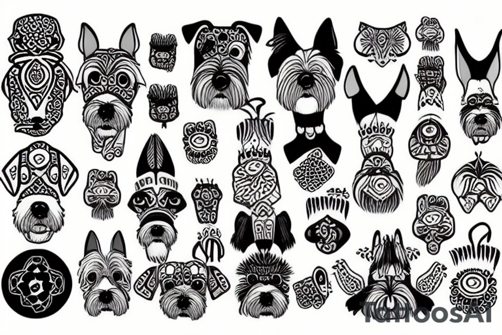 schnauzer tattoo idea