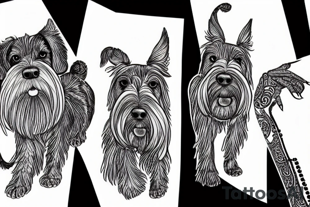 schnauzer tattoo idea